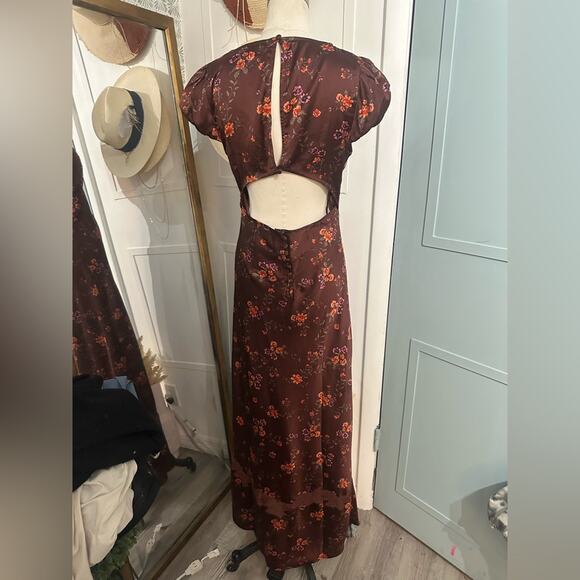 Free People Butterfly Babe Maxi Dress in Burgundy and Pink - Picture 8 of 8